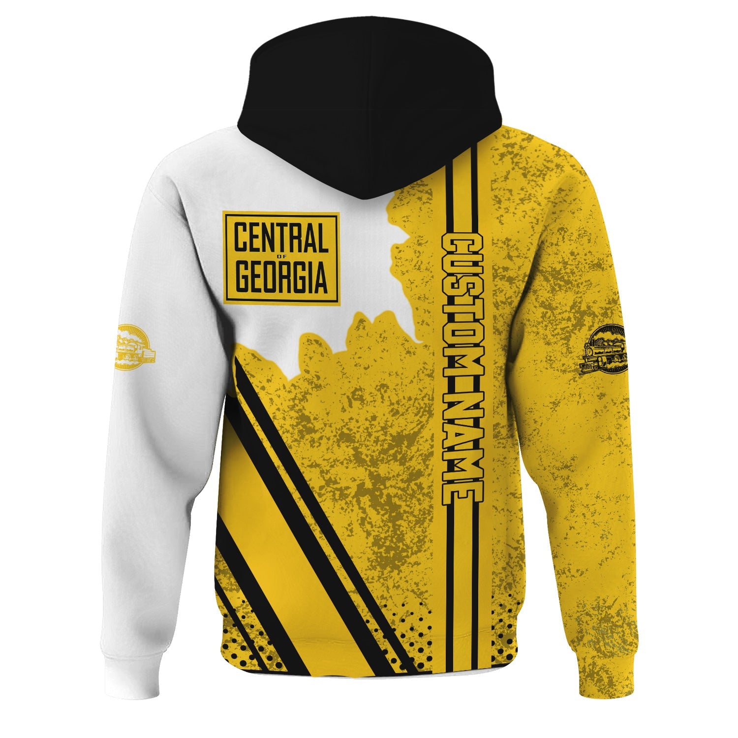 Railspirit Personalized Central of Georgia Railway Hoodie All Over Printed Unisex Zip Up Hoodie
