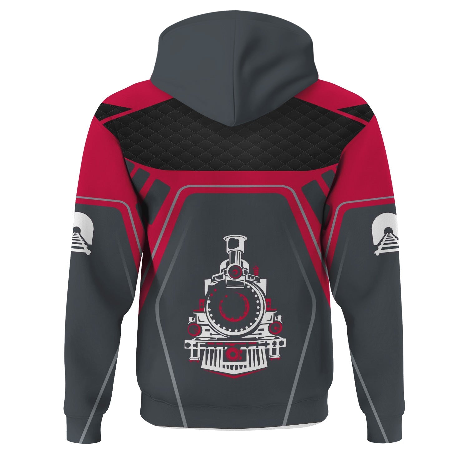 Railspirit Personalized Canadian Pacific Railroad Hoodie Steam Locomotive Engine Graphic Train Zip Up Hoodie All Over Print