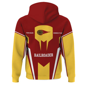 Railspirit Personalized Western Maryland Railway Hoodie Custom Year Railroader Zip Up Hoodie Gift Idea For Train Lover
