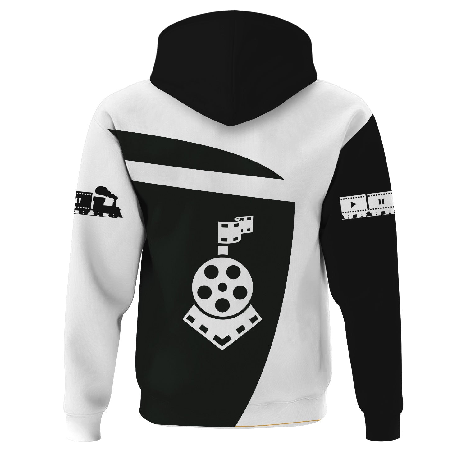 Railspirit Personalized Norfolk Southern Railway Hoodie All Aboard Steam Train Movie Projector Style Zip Up Hoodie
