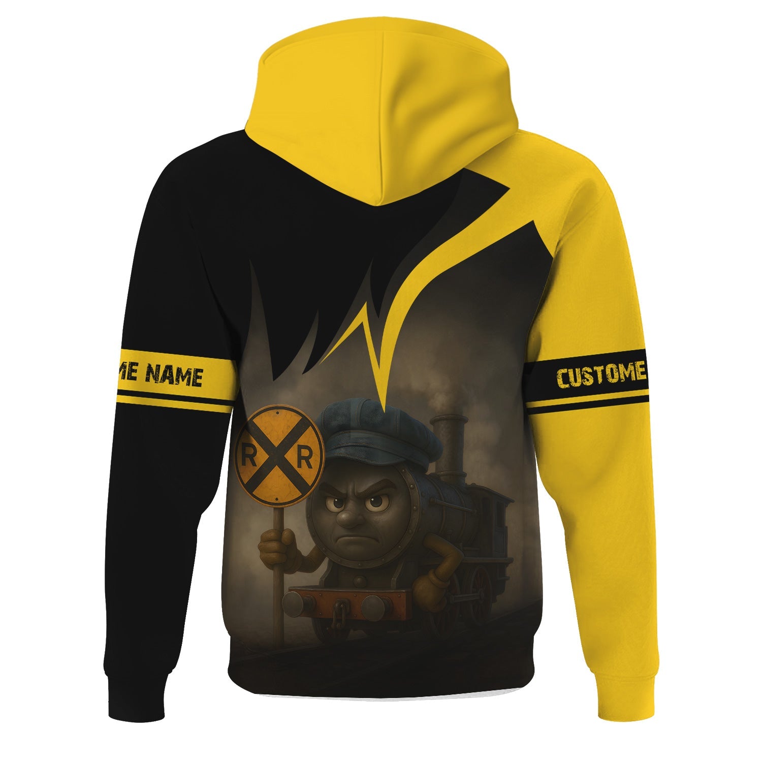 Railspirit Personalized Central of Georgia Railway Hoodie Angry Train Hoodie Gift Idea For Train Lover