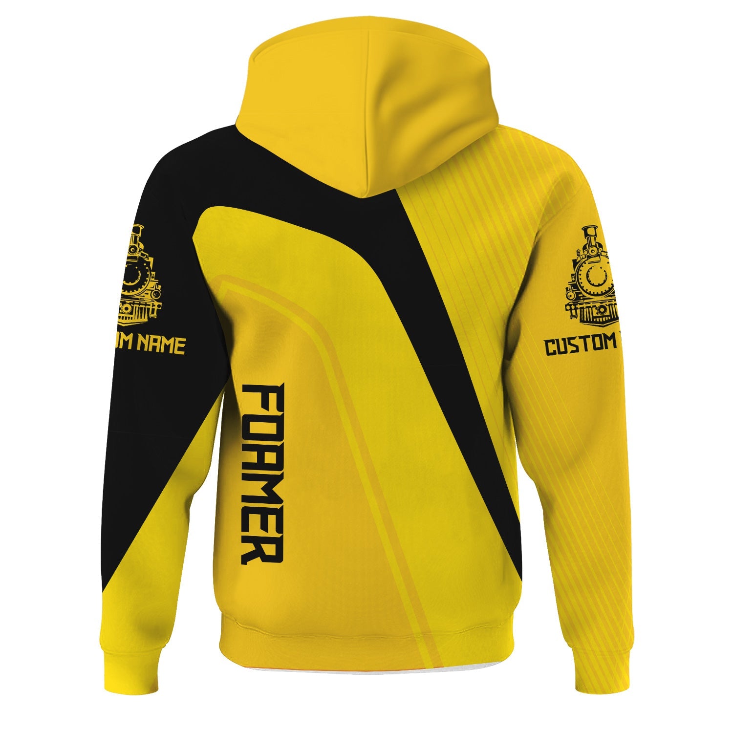 Railspirit Personalized Central of Georgia Railway Hoodie Vibrant Striking Style Zip Up Hoodie For Rail Enthusiasts