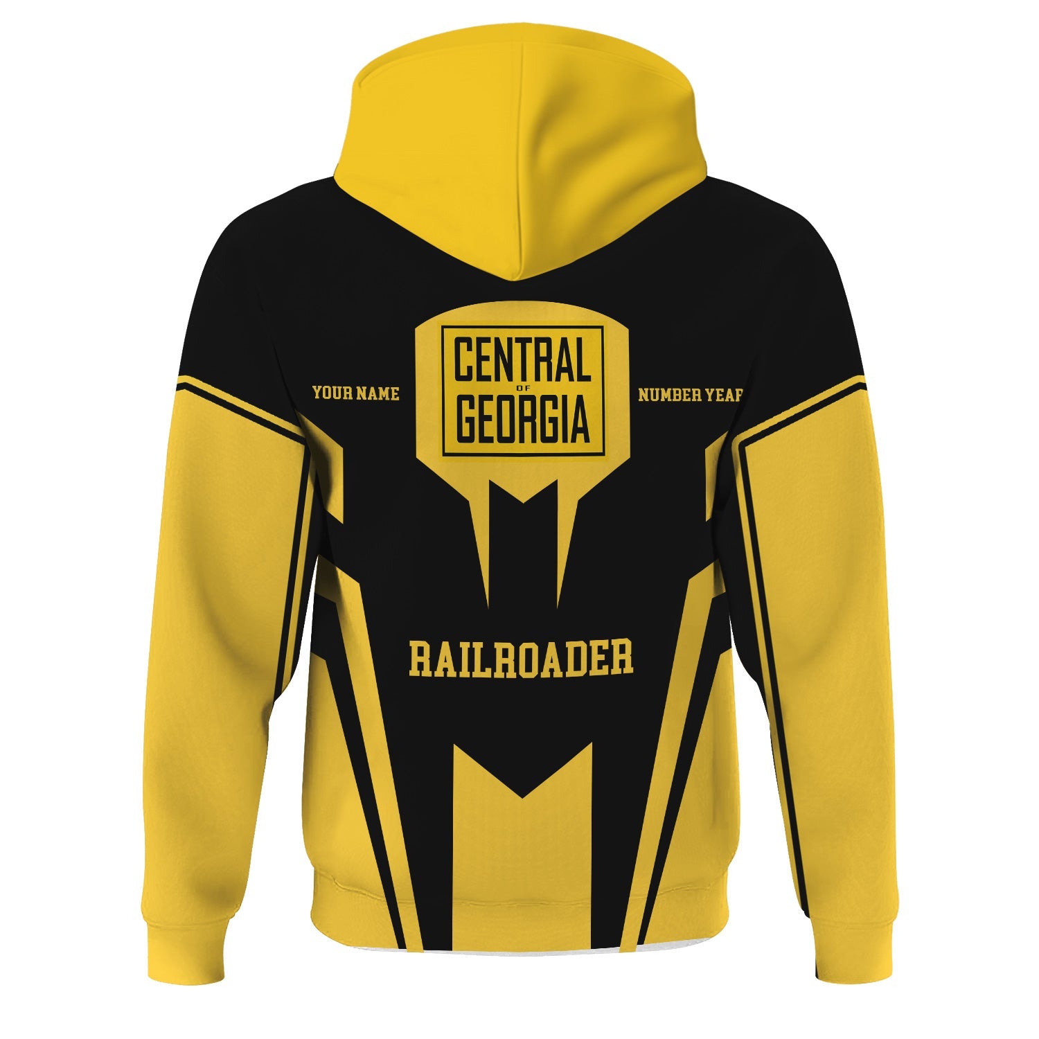 Railspirit Personalized Central of Georgia Railway Hoodie Custom Year Railroader Zip Up Hoodie Gift Idea For Train Lover
