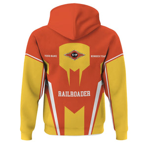 Railspirit Personalized Texas and Pacific Railway Hoodie Custom Year Railroader Zip Up Hoodie Gift Idea For Train Lover