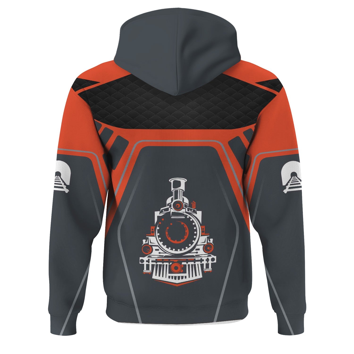 Railspirit Personalized Texas and Pacific Railway Hoodie Steam Locomotive Engine Graphic Train Zip Up Hoodie All Over Print