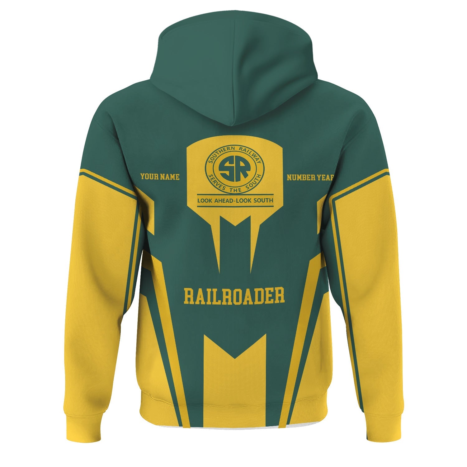 Railspirit Personalized Southern Railway U.S Hoodie Custom Year Railroader SOU Zip Up Hoodie Gift Idea For Train Lover