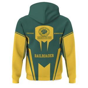 Railspirit Personalized Southern Railway U.S Hoodie Custom Year Railroader SOU Zip Up Hoodie Gift Idea For Train Lover