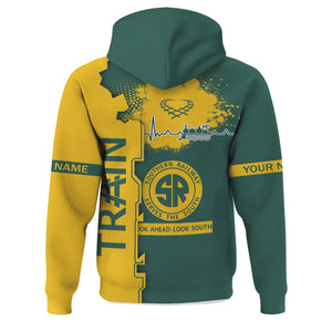 Railspirit Personalized Southern Railway U.S Hoodie Engine Heartbeat and Track Love Style SOU Zip Up Hoodie Gift Idea For Train Lovers