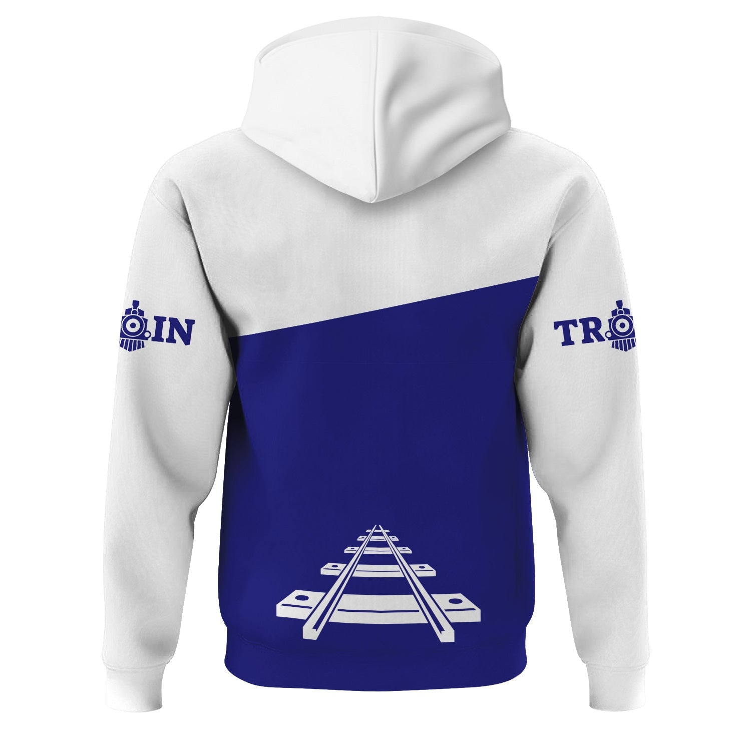 Railspirit Custom Name Santa Fe Railway Hoodie One Track Mind Atchison, Topeka and Santa Fe Railway Printed Zip Hoodie