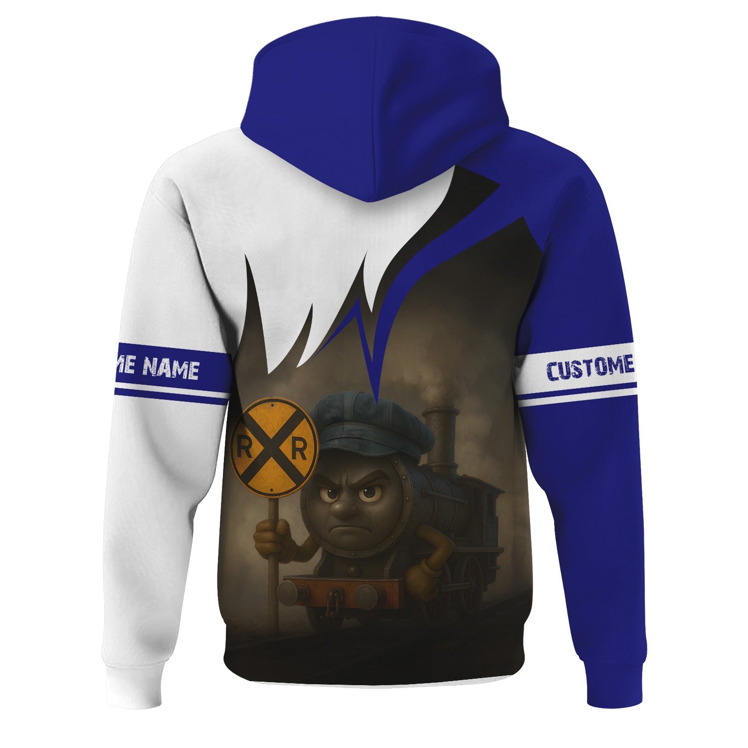 Railspirit Personalized Santa Fe Railway Hoodie Angry Train Atchison, Topeka and Santa Fe Railway Hoodie Gift Idea For Train Lover