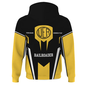 Railspirit Personalized Union Electric Railway Hoodie Custom Year Railroader Zip Up Hoodie Gift Idea For Train Lover