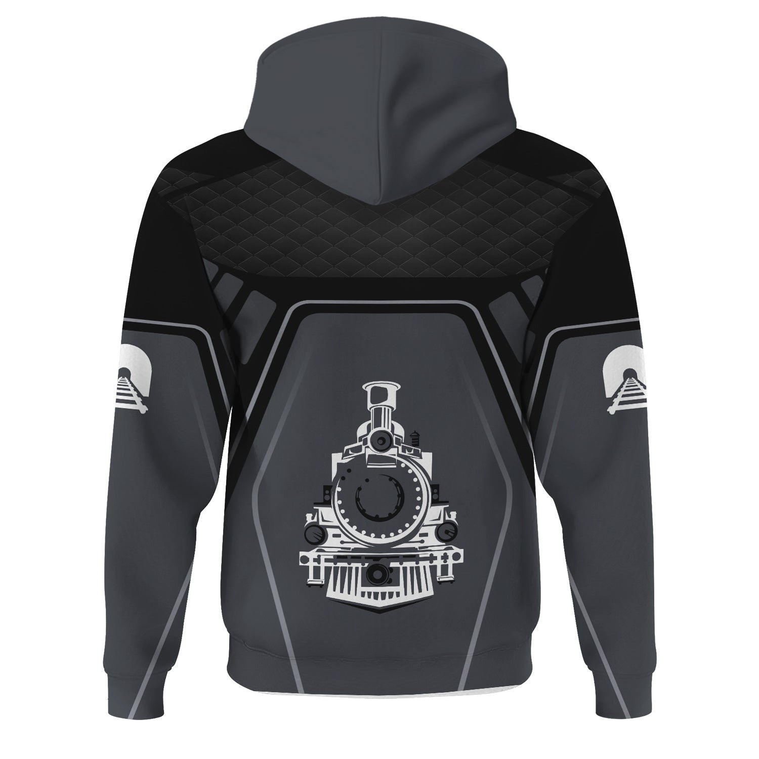 Railspirit Personalized Union Electric Railway Hoodie Steam Locomotive Engine Graphic Train Zip Up Hoodie All Over Print