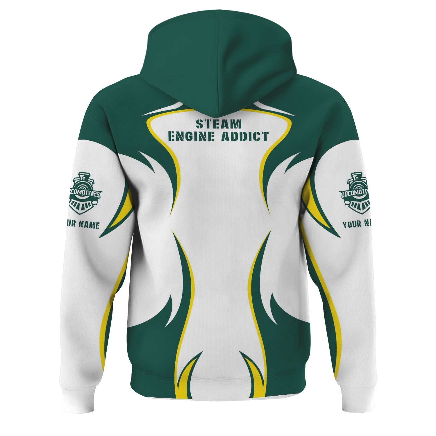 Railspirit Personalized Great Western Railway Hoodie Distinctive Flame Style Zip Up Hoodie For Steam Engine Addict