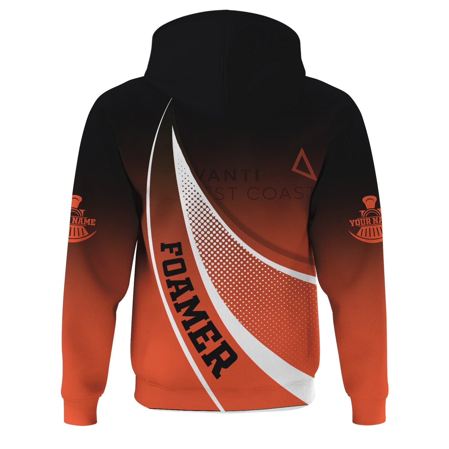 Railspirit Personalized Avanti West Coast Hoodie Railway-Themed Style Zip Up Hoodie Gift Idea For Trainspotter