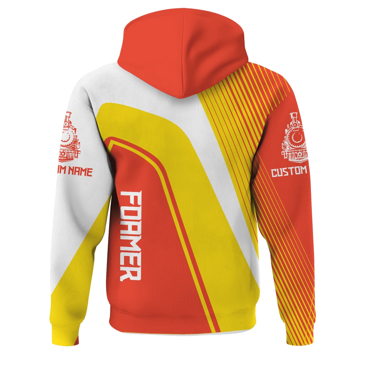 Railspirit Personalized British Railway Hoodie Vibrant Striking Style Zip Up Hoodie For Rail Enthusiasts