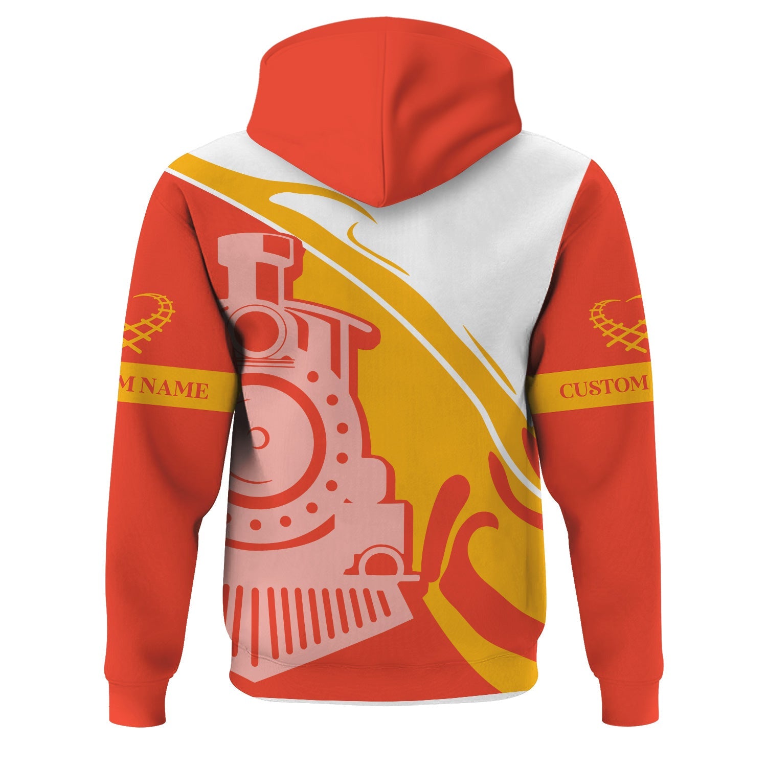 Railspirit Personalized British Railway Hoodie Flame-Inspired Style Zip Up Hoodie Gift Idea For Train Lovers