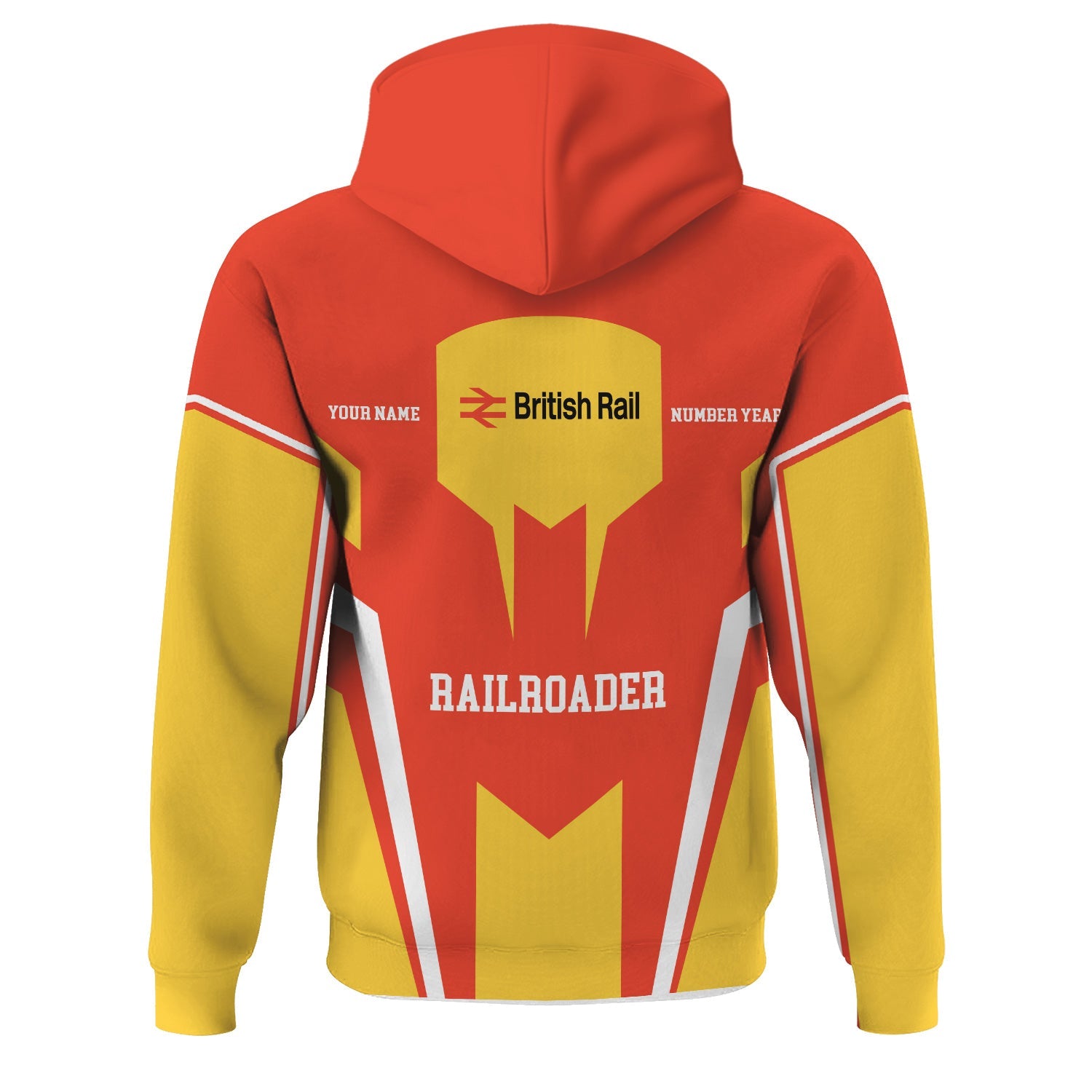 Railspirit Personalized British Railway Hoodie Custom Year Railroader Zip Up Hoodie Gift Idea For Train Lover