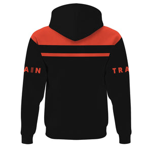Railspirit Custom Name British Railway Hoodie Train Ticket Printed Zip Hoodie