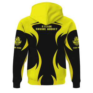 Railspirit Personalized Iowa Interstate Railroad Hoodie Distinctive Flame Style IAIS Zip Up Hoodie For Steam Engine Addict