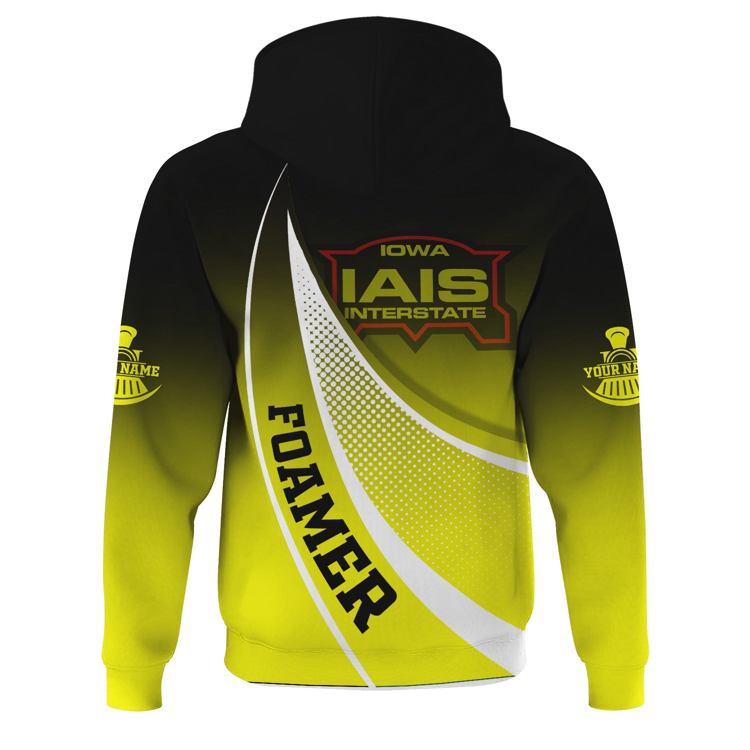 Railspirit Personalized Iowa Interstate Railroad Hoodie Railway-Themed Style IAIS Zip Up Hoodie Gift Idea For Trainspotter