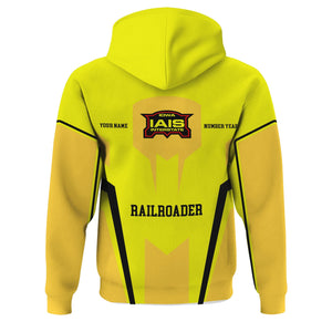 Railspirit Personalized Iowa Interstate Railroad Hoodie Custom Year Railroader IAIS Zip Up Hoodie Gift Idea For Train Lover