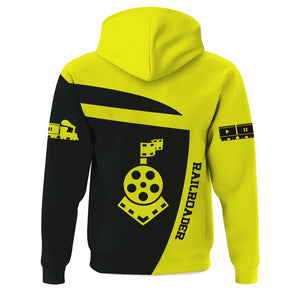 Railspirit Personalized Iowa Interstate Railroad Hoodie All Aboard Steam Train Movie Projector Style IAIS Zip Up Hoodie