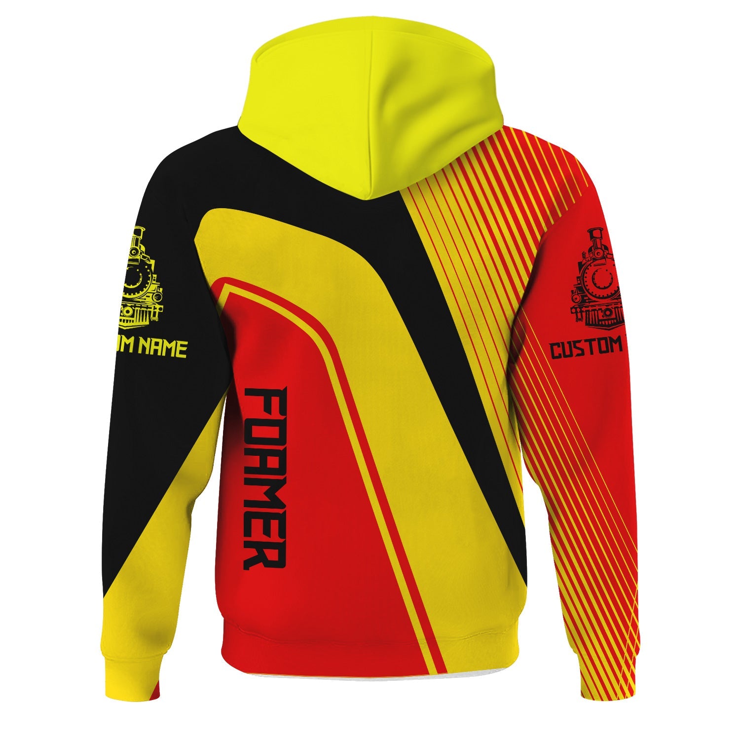 Railspirit Personalized Iowa Interstate Railroad Hoodie Vibrant Striking Style IAIS Zip Up Hoodie For Rail Enthusiasts