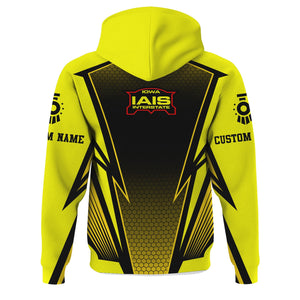 Railspirit Personalized Iowa Interstate Railroad Hoodie Lightning Graphic Style IAIS Zip Up Hoodie Gift Idea For Train Lover