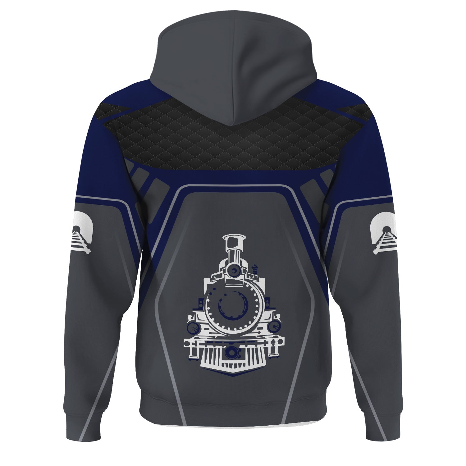 Railspirit Personalized Jersey Central Railroad Hoodie Steam Locomotive Engine Graphic CNJ Train Zip Up Hoodie All Over Print