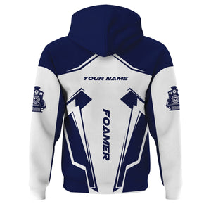 Railspirit Personalized CNJ Jersey Central Railroad Hoodie Railway Trainspotter Style Zip Up Hoodie Gift Idea For Foamers