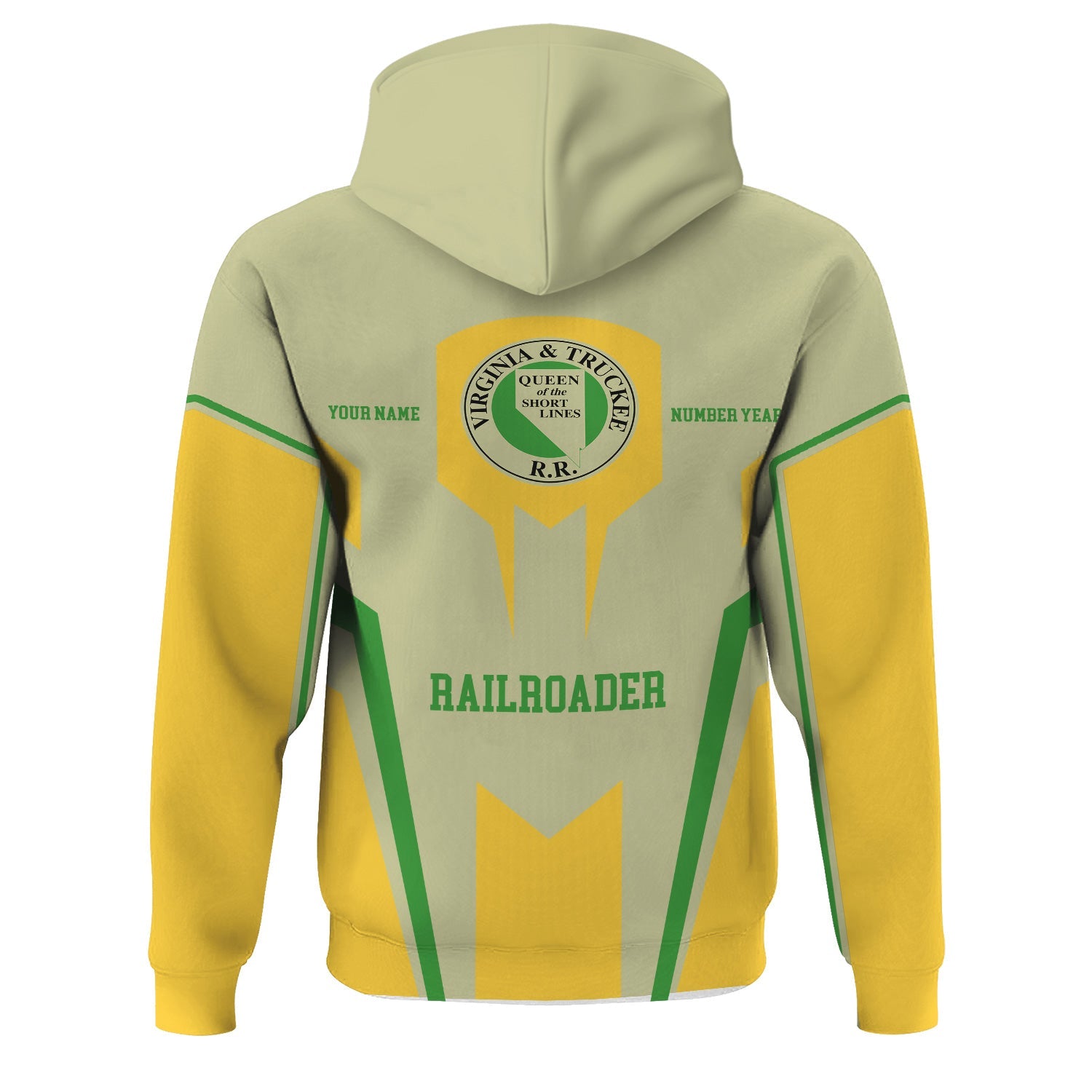 Railspirit Personalized Virginia & Truckee Railroad Hoodie Custom Year Railroader Zip Up Hoodie Gift Idea For Train Lover