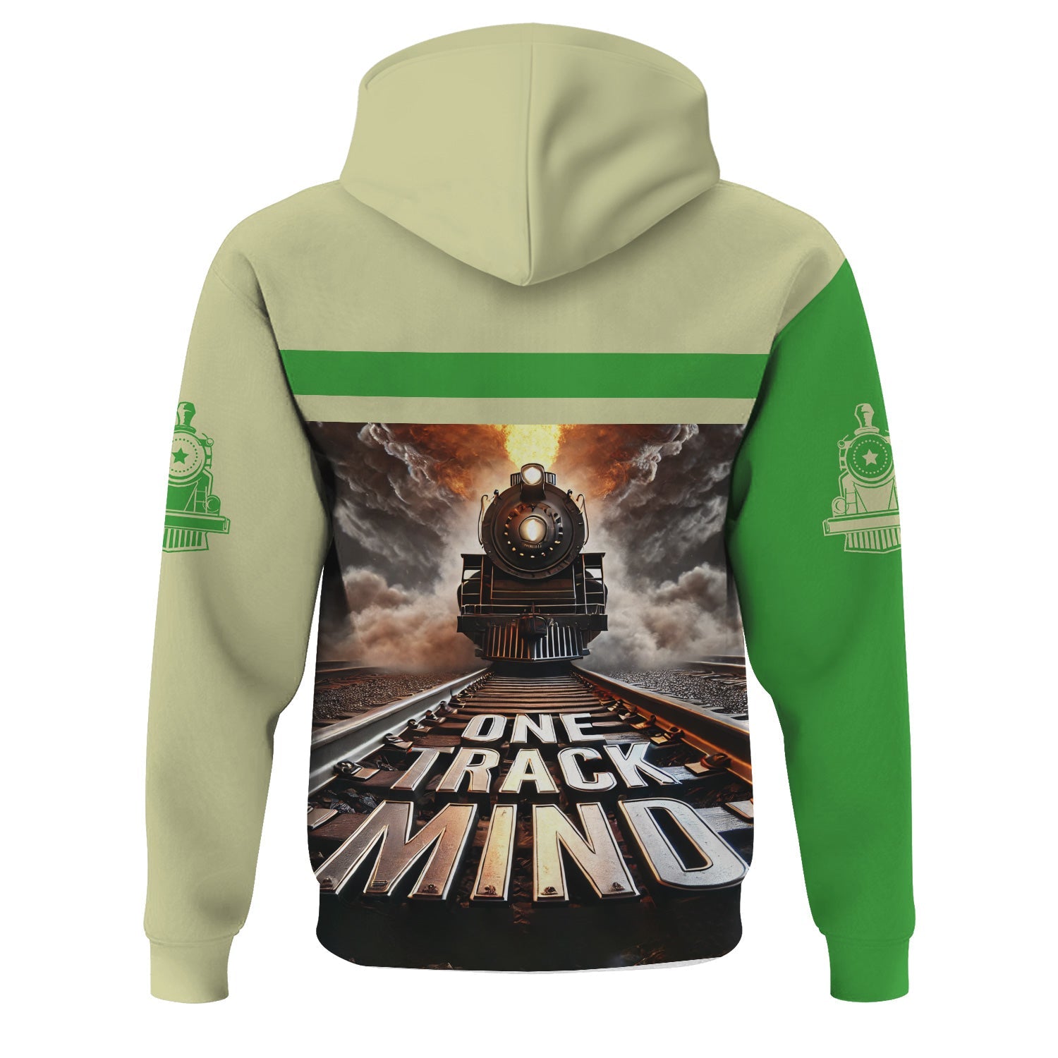 Railspirit Personalized Virginia & Truckee Railroad Hoodie One Track Mind Train Printed ZIp Up Hoodie