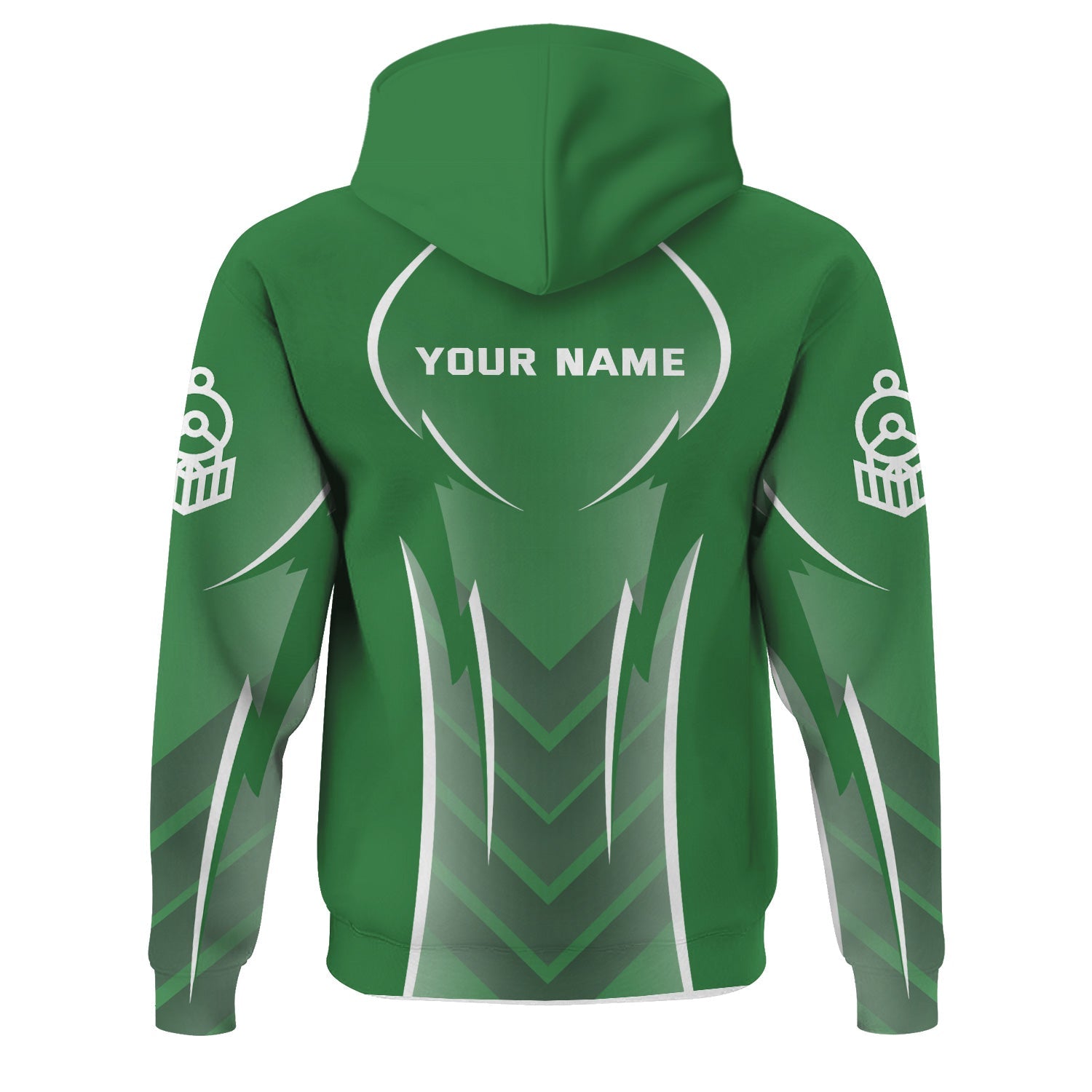 Railspirit Personalized Burlington Northern Railroad Hoodie Striking Line Style Train Zip Up Hoodie For Locomotive Lovers