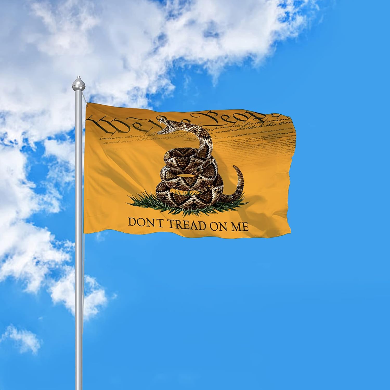 Don't Tread On Me Flag We The People Yellow Garden Flag Decoration For Indoor Outdoor