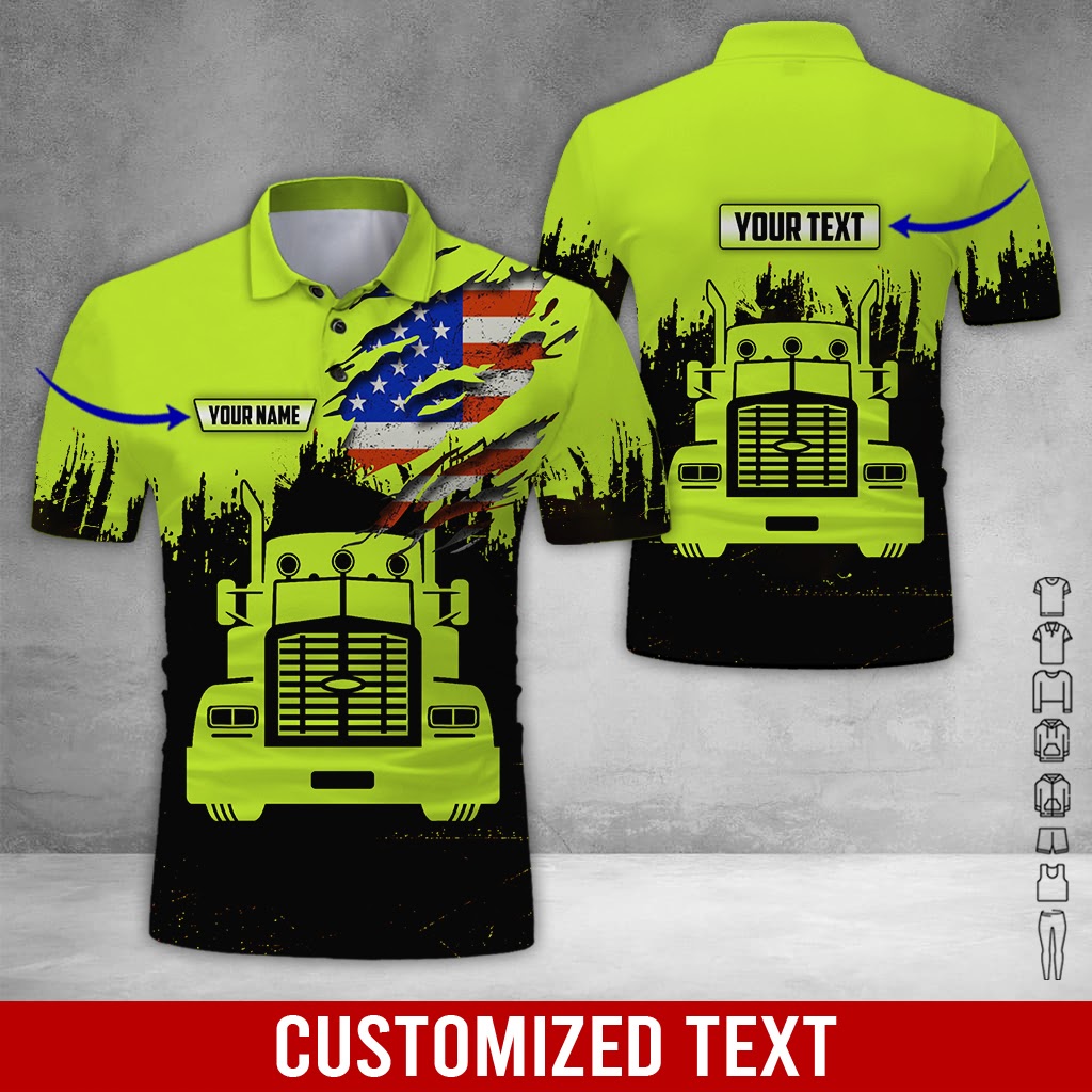 Customized Name and Text Love Tow Truck Printed Clothes, Best Gift for Tow Truck Fans
