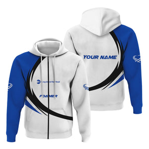 Railspirit Personalized Long Island Railroad Hoodie Unique Graphic Style Zip Up Hoodie For Train Enthusiasts