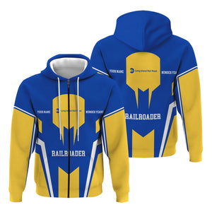 Railspirit Personalized Long Island Railroad Hoodie Custom Year Railroader Zip Up Hoodie Gift Idea For Train Lover