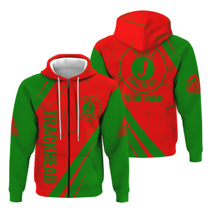 Railspirit Personalized Elgin Joliet And Eastern Railroad Hoodie Crackle Texture Style Train Zip Up Hoodie For Trackhead