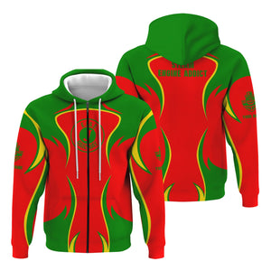 Railspirit Personalized Elgin Joliet And Eastern Railroad Hoodie Distinctive Flame Style Zip Up Hoodie For Steam Engine Addict