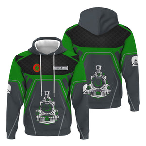 Railspirit Personalized Elgin Joliet And Eastern Railroad Hoodie Steam Locomotive Engine Graphic Train Zip Up Hoodie All Over Print