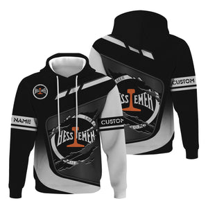 Railspirit Personalized Bessemer And Lake Erie Railroad Hoodie Ripped Texture Style Train Zip Up Hoodie For Railroad Fanatic