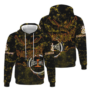 Railspirit Personalized Bessemer And Lake Erie Railroad Hoodie Torn Graphic Style Train Zip Up Hoodie For Rail Junkie