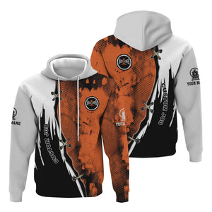 Railspirit Personalized Bessemer And Lake Erie Railroad Hoodie Retro Stitches Design with Custom Position Train Zip Up Hoodie