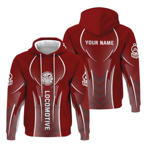 Railspirit Personalized Detroit & Mackinac Railroad Hoodie Striking Line Style Train Zip Up Hoodie For Locomotive Lovers