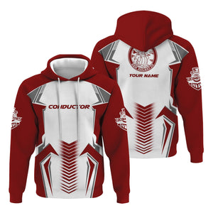 Railspirit Personalized Detroit & Mackinac Railroad Hoodie Standout Style with Custom Position Train Zip Up Hoodie