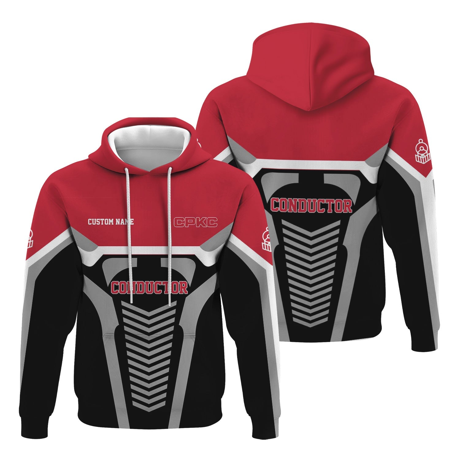 Railspirit Personalized Canadian Pacific Kansas City Hoodie Track-Inspired with Custom Job Position CPKC Train Zip Up Hoodie