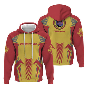 Railspirit Personalized Florida East Coast Railway Hoodie Standout Style with Custom Position Train Zip Up Hoodie