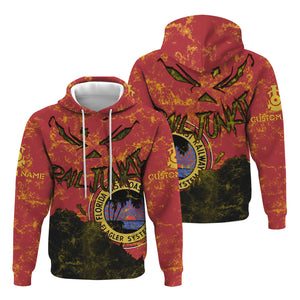 Railspirit Personalized Florida East Coast Railway Hoodie Torn Graphic Style Train Zip Up Hoodie For Rail Junkie