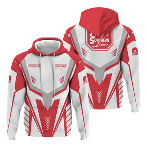 Railspirit Personalized Kansas City Southern Hoodie Workwear-Inspired with Custom Position Train Zip Up Hoodie