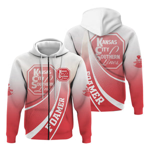 Railspirit Personalized Kansas City Southern Hoodie Railway-Themed Style Zip Up Hoodie Gift Idea For Trainspotter